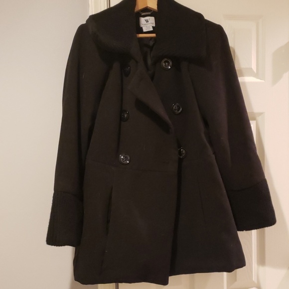Women's Black Peacoat - Picture 1 of 6